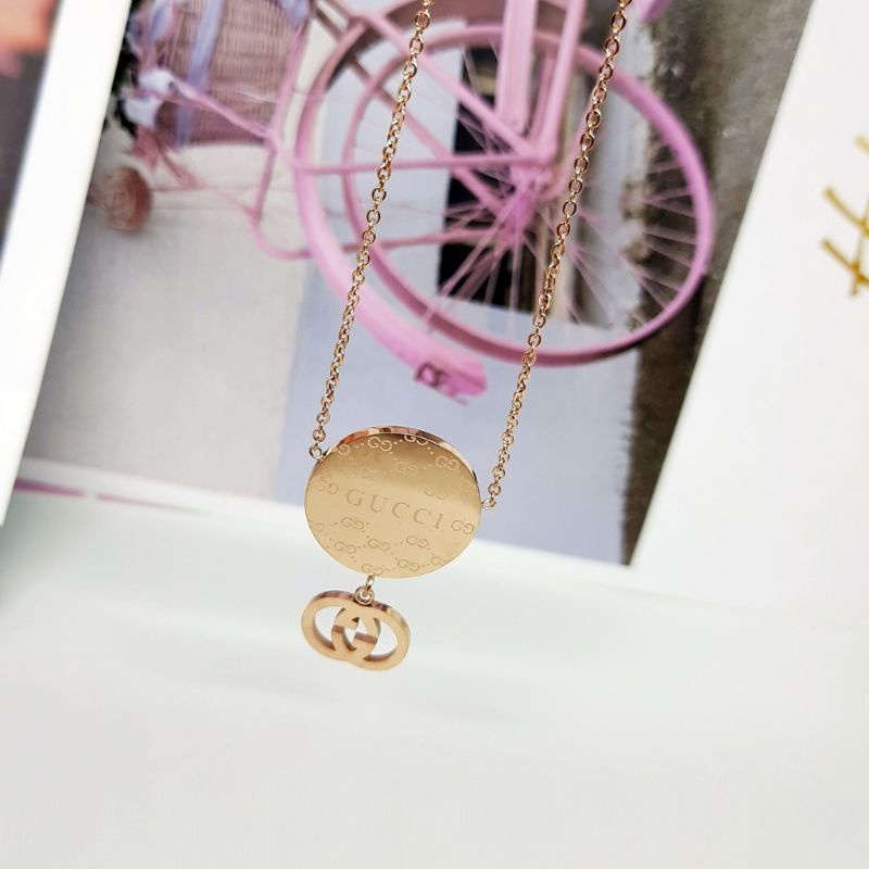 KALUNG TITANIUM BRAND GC - KALUNG WANITA DEWASA - KALUNG TITANIUM 2 TINGKAT MOTIF BULAD BRAND GUCCI 