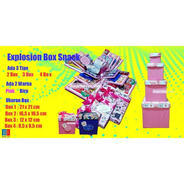 Explosion Box/Explosion Box Snack/Surprise Box/Snack Box/Kado Tarik Uang/Kado Ulang Tahun Anak/Gift 