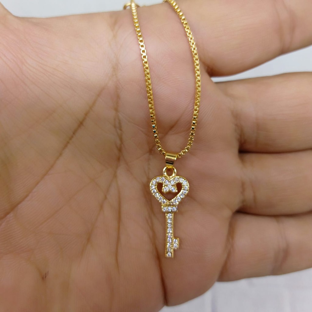 Kalung Xuping Gold Perhiasan Fashion Wanita liontin Permata Full