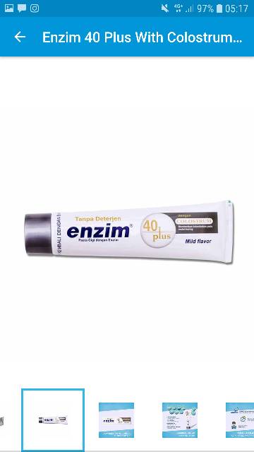 Pasta Gigi Enzim 40 Plus With Colostrum Mild Flavor 124 gr