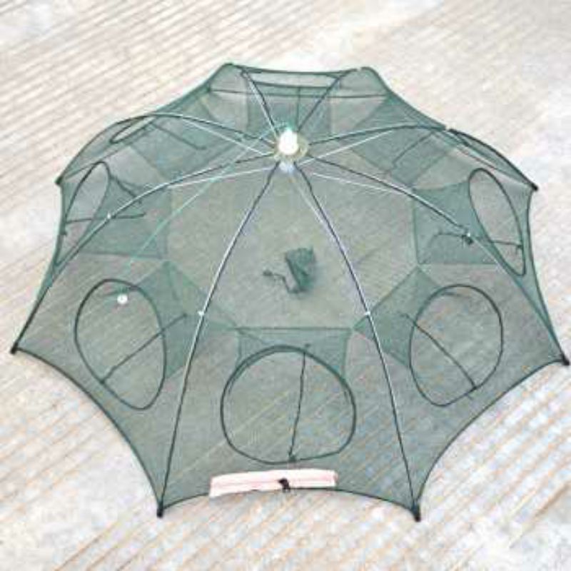 Jaring Pancing Ikan Udang Kepiting Hexagonal 8 Hole Fishing Net Trap Cage Ori