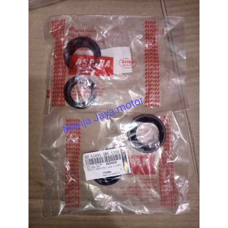 Paket seal shock + seal abu set kiri-kanan for Jupiter z/mx/mx-king/vega/r/zr/xeon/soul gt/mio serie