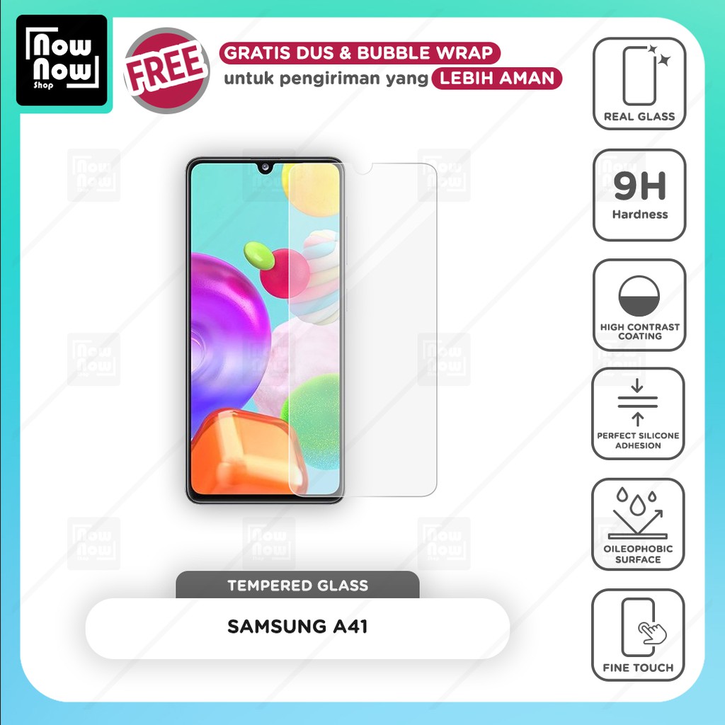 Tempered Glass Anti Gores Samsung A41 Screen Guard Protector 9H Kaca Temperglass