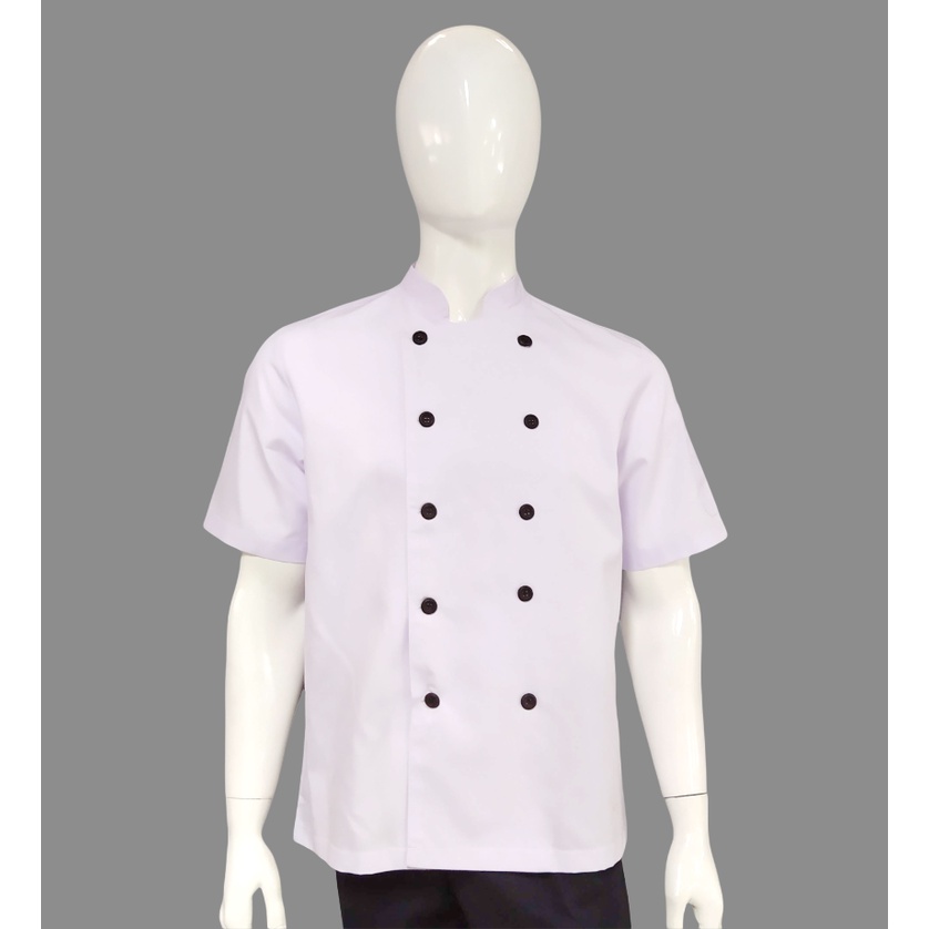 Chef Wear Baju Koki SS Pls Putih