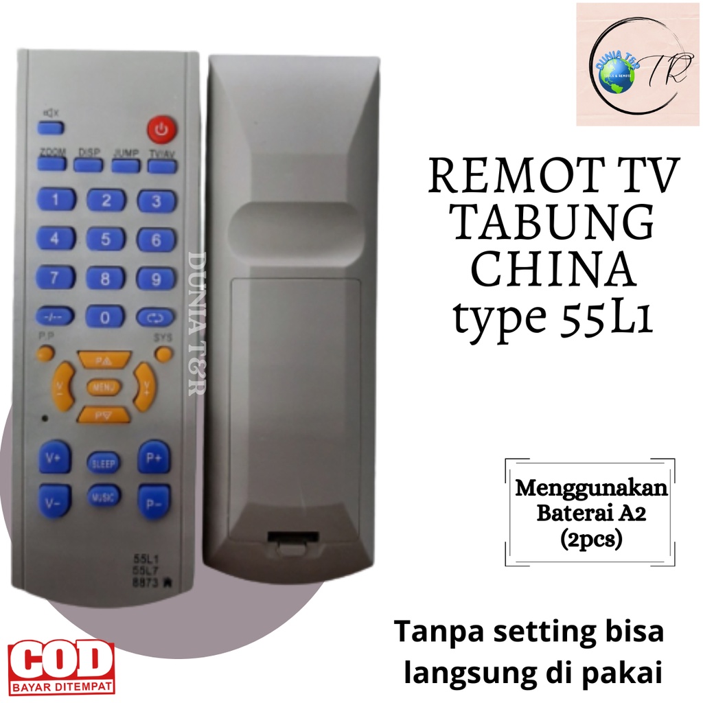 Remot Remote 55L1 TV Tabung Pengganti mesin CHINA