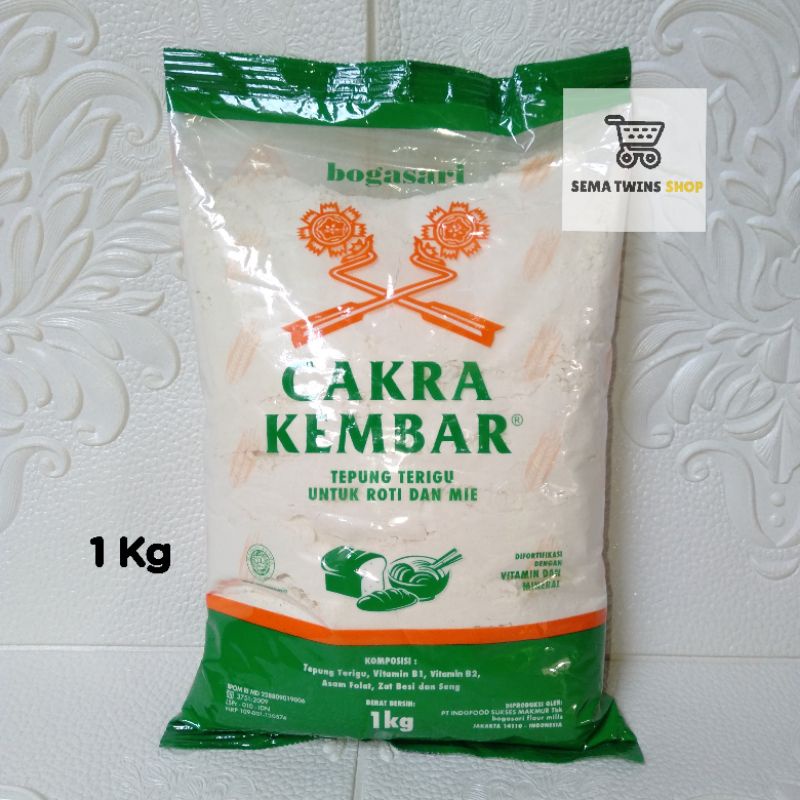 

Tepung Terigu CAKRA KEMBAR Bogasari 1 Kg