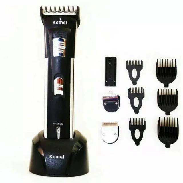 Alat Cukur Rambut Jenggot Dan Ukir Kemei  KM-3006 Washable Hair Clipper Charger