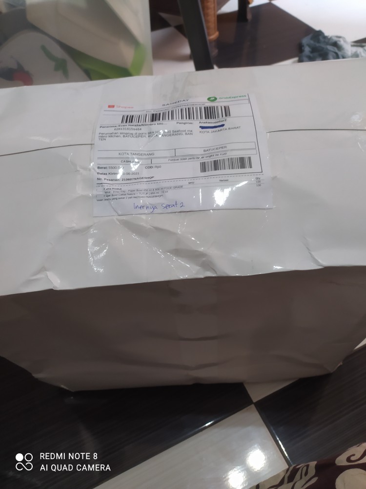 Sekat  - Inner Tray - Paper Bowl 650 Ml & 800 Ml  Food Grade (100pcs)