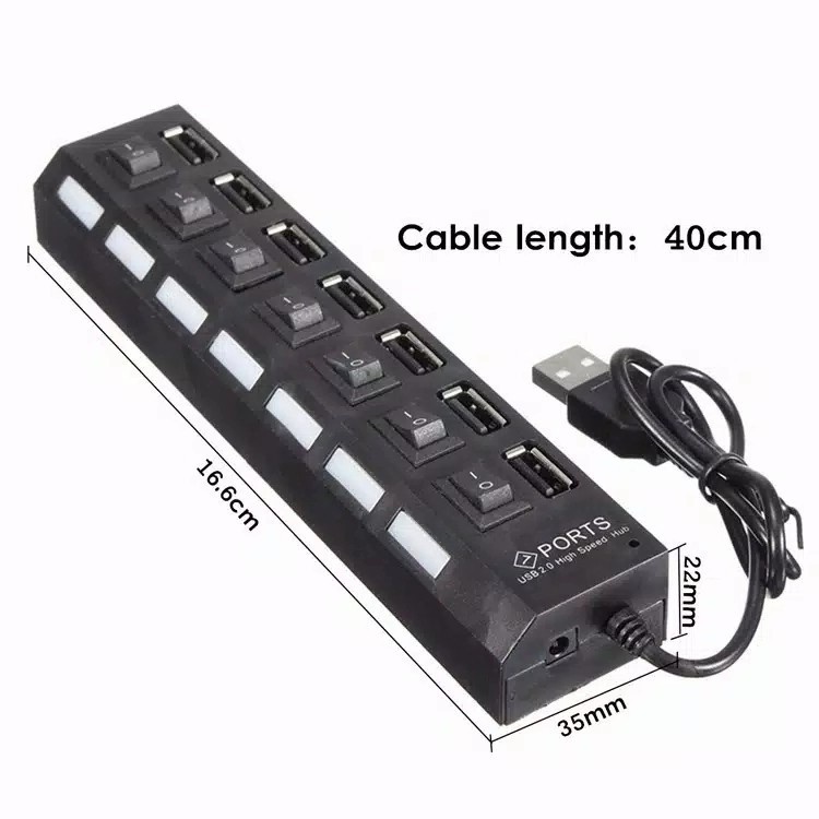 USB HUB 7 PORT/ 4 PORT /4 USB HUB / 7 USB HUB SWITH ON OFF LED USB 2.0