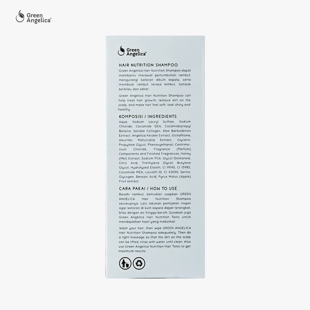 Green Angelica Hair Nutrition Shampoo Rambut Rontok Lepek dan Berketombe BPOM 100 ml-5