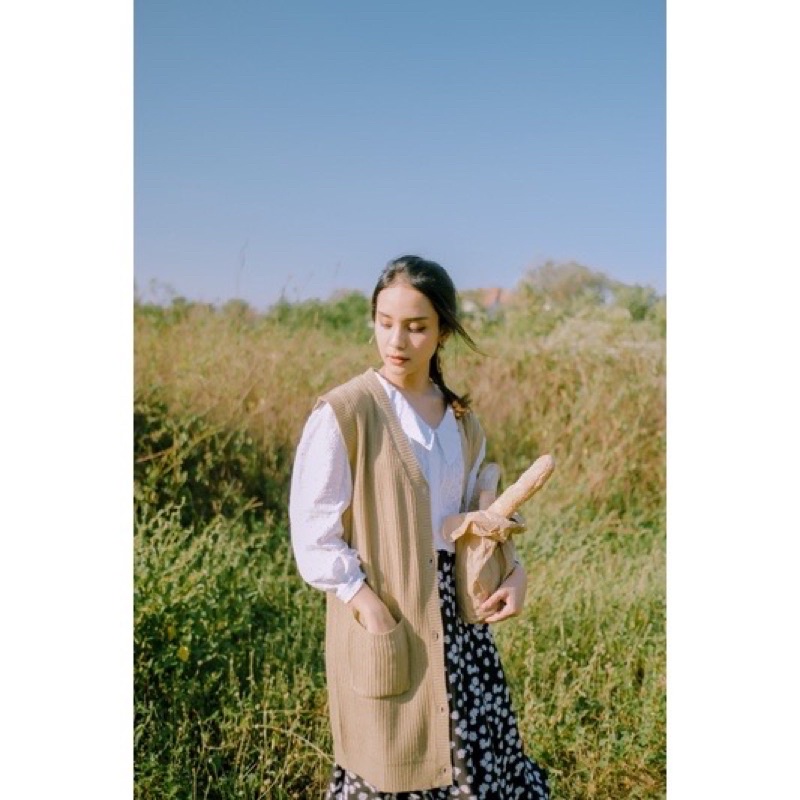 Cesa Knit Long Cardigan / Baju Raju Cardigan Wanita Import