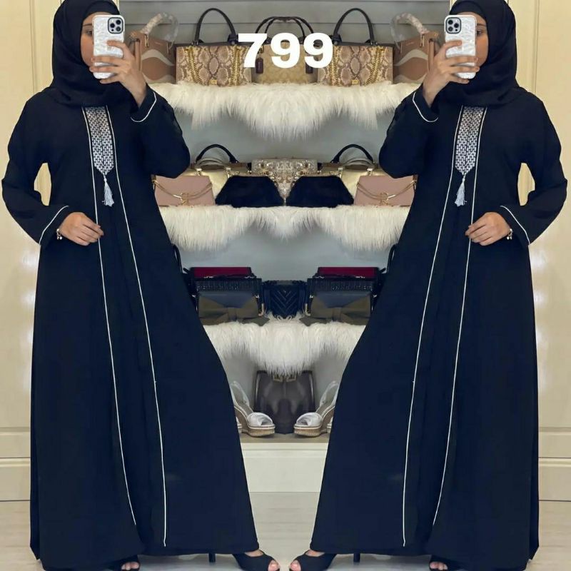 ABAYA HITAM ABAYA ARAB ABAYA ZIPPER GAMIS JUBAH RESLETING ABAYA BUSUI DRESS BAJU MUSLIM WANITA