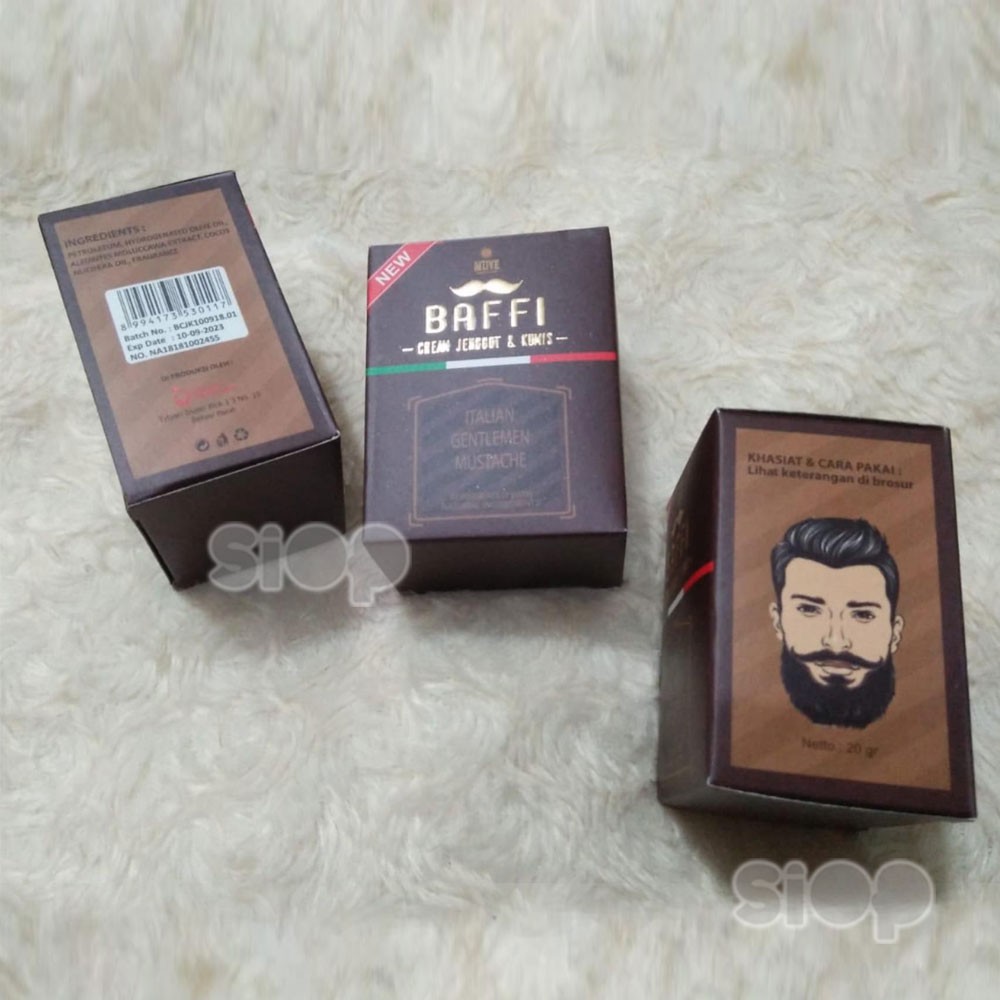 BAFFI CREAM - Penumbuh Kumis- Jenggot-Jambang-Alis Mata-Bulu Tangan Kaki