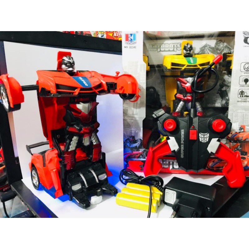 RC Mobil Robot Deformation Mobil Berubah jadi Robot Dari Remot Control Free baterai Remot