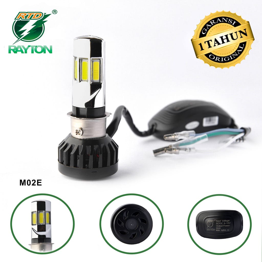 RTD lampu LED 6 mata sisi lampu depan LED asli RTD rayton Rayton Led Otomotif Motor M02E White/Ice Blue/Warm white