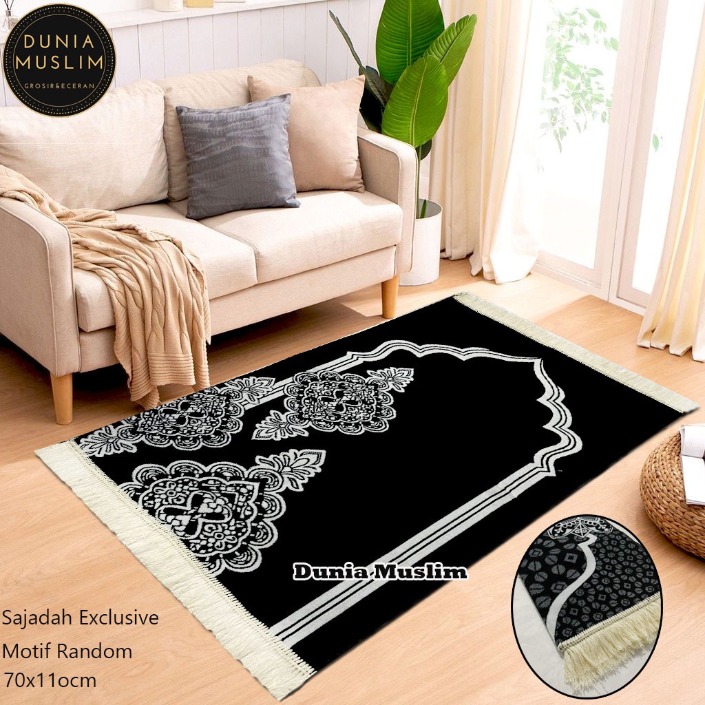 Sajadah Tebal Kiswah Turki Premium rumbai ukuran 70x110 cm