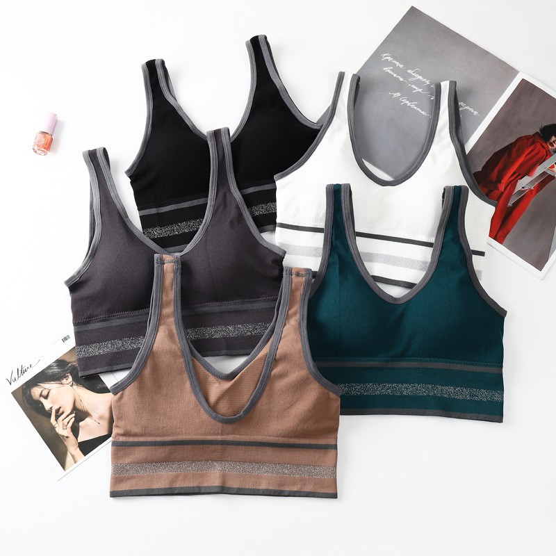 ❀ Chingu ❀ PW126 COD Sport Bra Yoga Gym Olahraga All Size Nyaman Push Up Wanita Import Surabaya