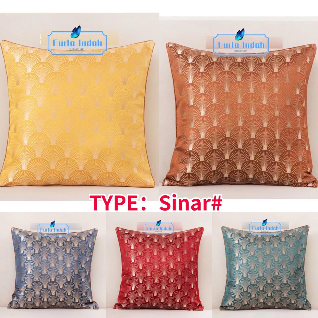 sarung bantal sofa sarung bantal kursi motif mewah 48×48CM IMPOR