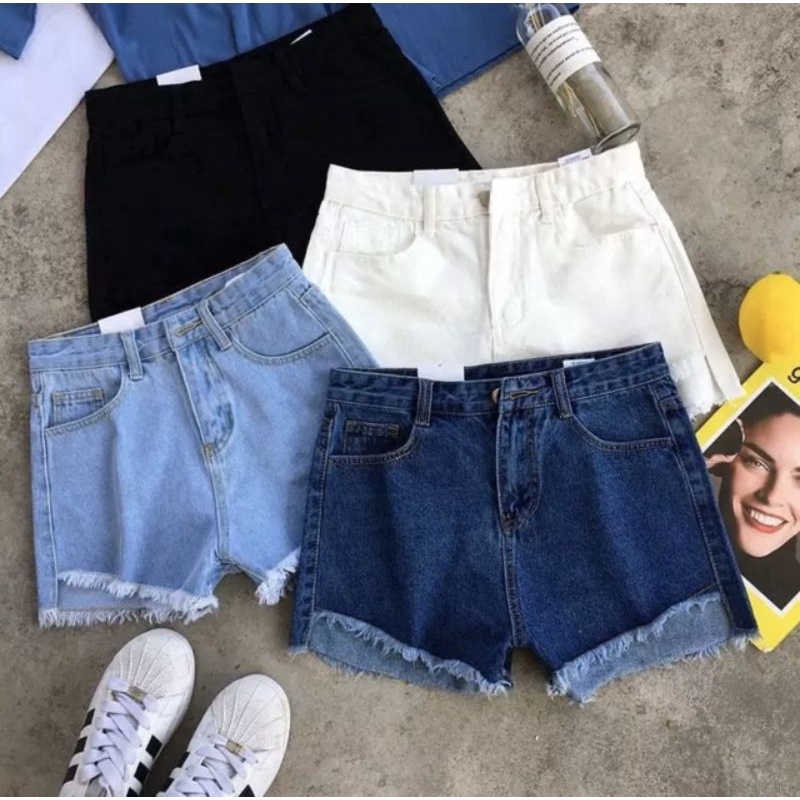 Hotpants Jeans Rawis Wanita Celana Hot Pants Jeans  Pendek Hoopy 27 - 30
