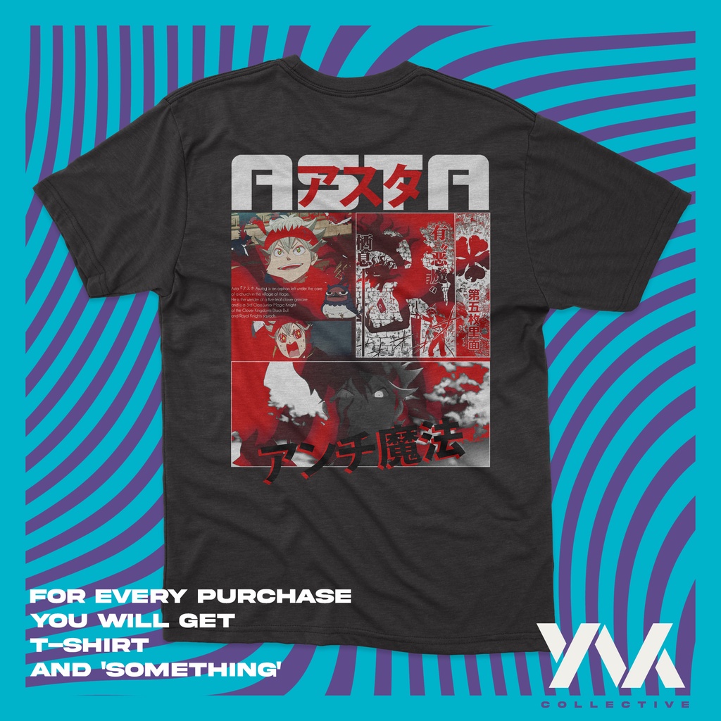 ASTA BLACK CLOVER | Merchandise Baju Anime Manga T-Shirt