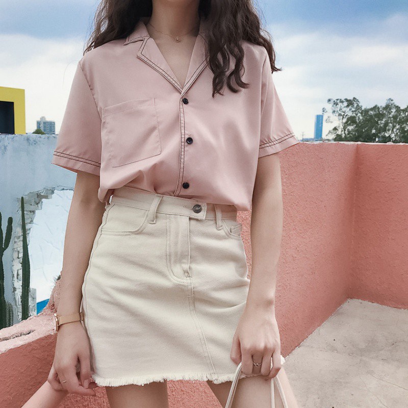 BEFAST - ZEC OOTD Wanita Kemeja NAFIS / Kem Casual Vintage / Kemeja Wanita Ala Style Korean / Kemeja Casual / Kemeja Keluaran Terbaru 2021 / Kemeja Formal