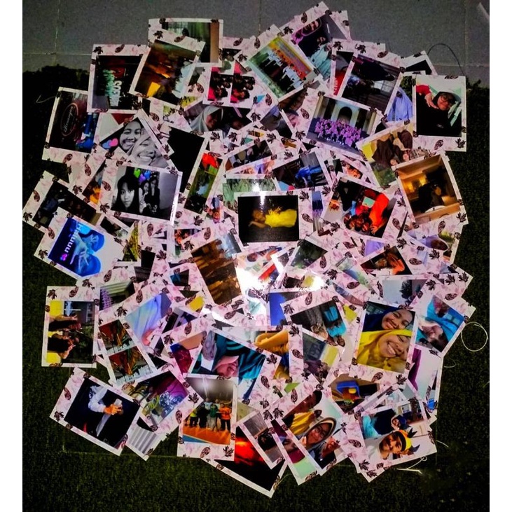 ( 18 FOTO) POLAROID CUSTOM BACKGROUND LAMINASI GLOSSY ANTI AIR