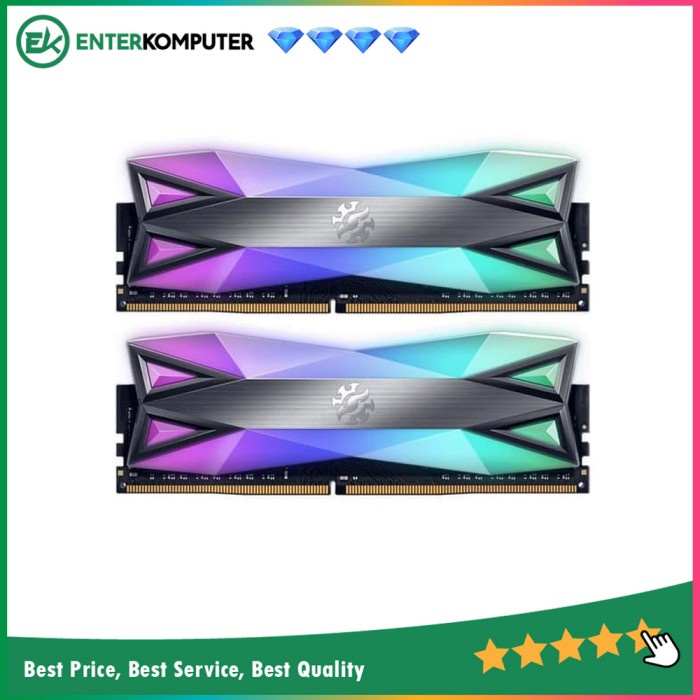 ADATA DDR4 XPG SPECTRIX D60G PC25600 3200MHz 16GB (2X8GB) Dual Channel - RGB