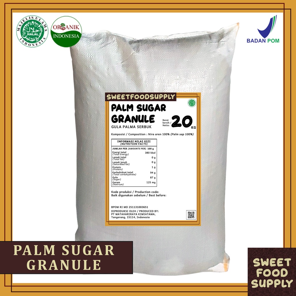

Palm Sugar / Gula Aren 20kg SweetFoodSupply