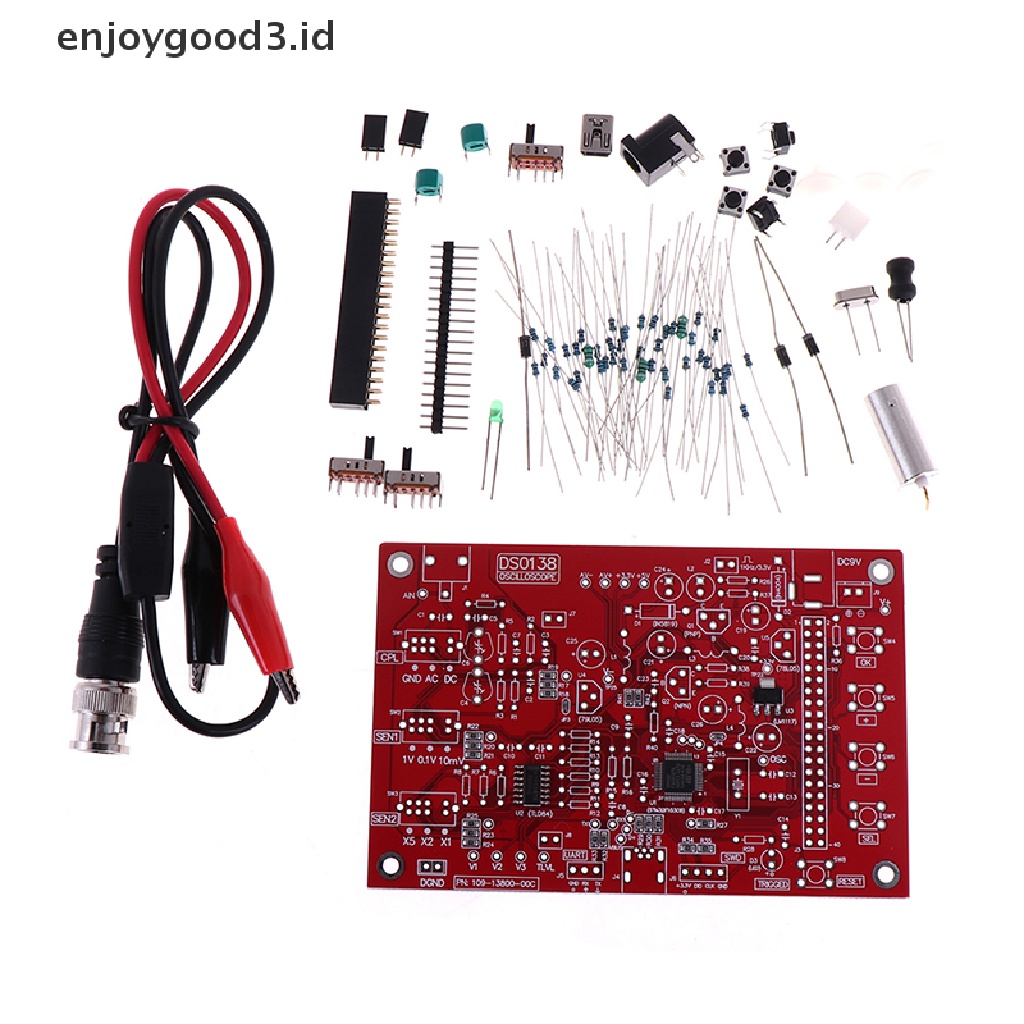 Osiloskop Digital Dso138 Tft 2.4 &quot;Case Akrilik Smd Solder Diy