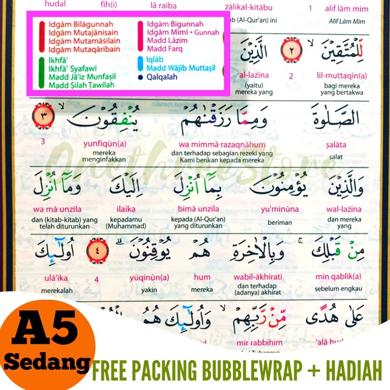 30Juz AlQuran Premium PerKata Latin Al Quran Tajwid Warna al qur'an Buku Filsafat Ilmu Alquran Hafal