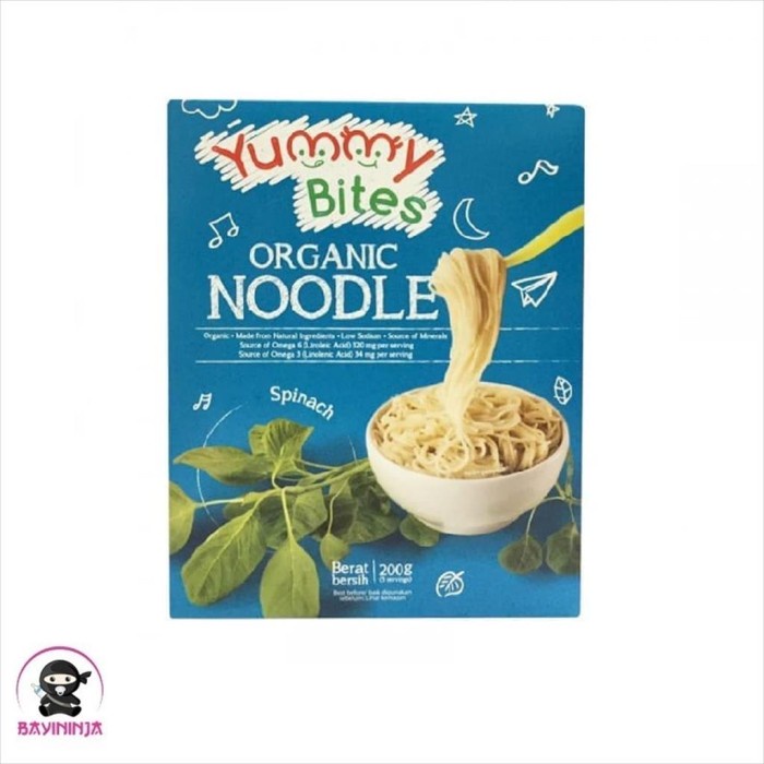 

YUMMY Bites Organic Noodle Spinach 200 g T-Ninjabayi 01