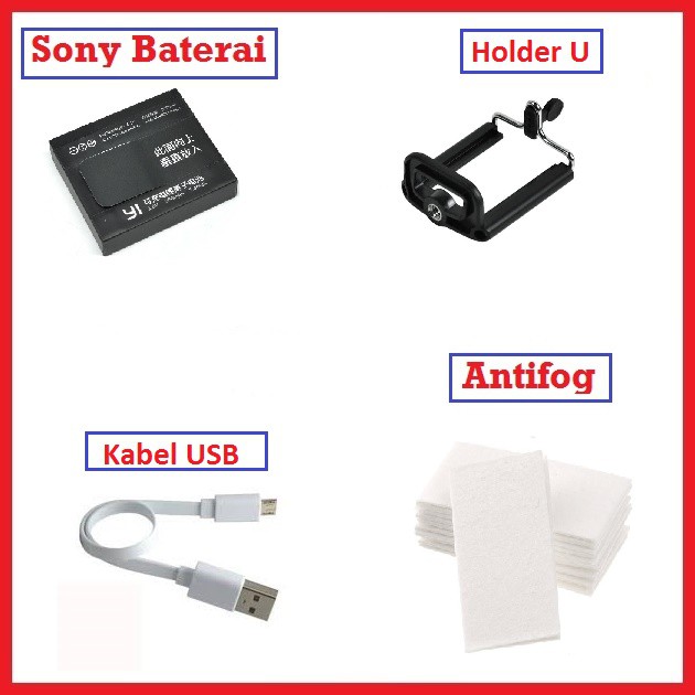 ( 16 in 1) Paket Hemat Action Camera Xiaomi Yi Baru Bergaransi-2