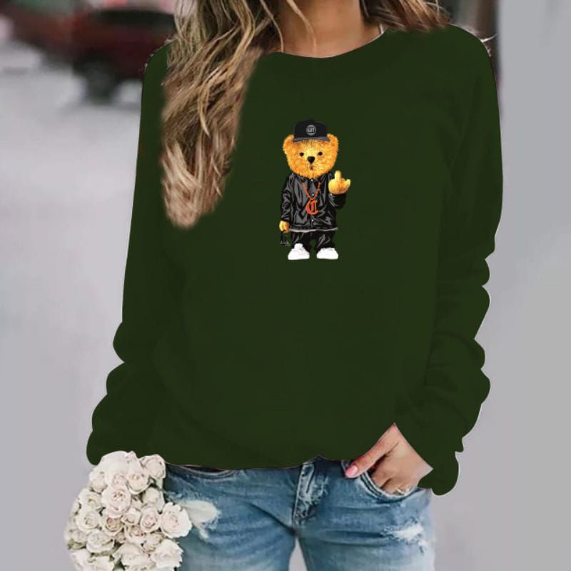 baju lengan Panjang METAL TEDDY BEAR Wanita unggulan kaos Distro keren dan Trendy / kaos terlaris