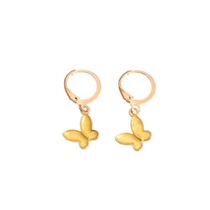 LRC Anting Tusuk Fashion Dripping Butterfly Alloy Earrings K37024