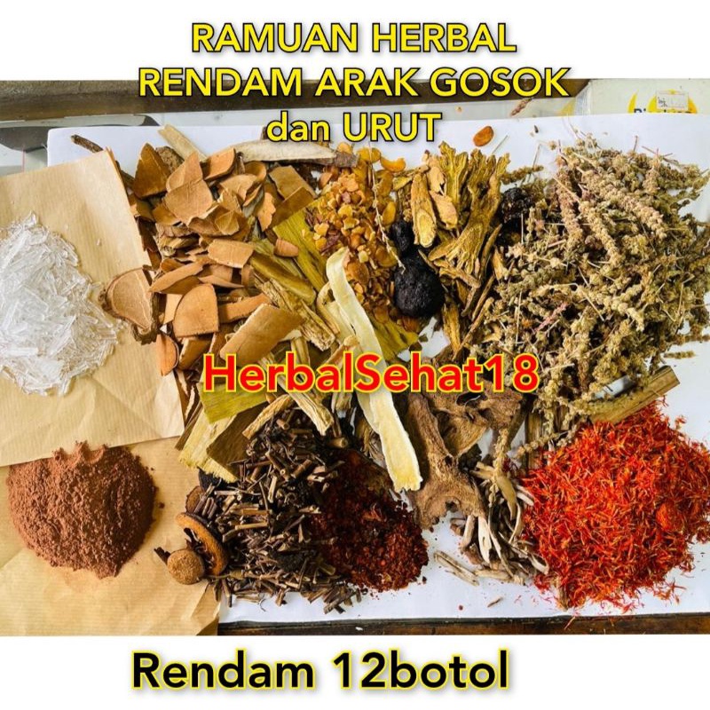 Ramuan Jamu Herbal Rendam Obat Gosok Dan Minyak Urut / Tidak untuk Diminum / Rendaman