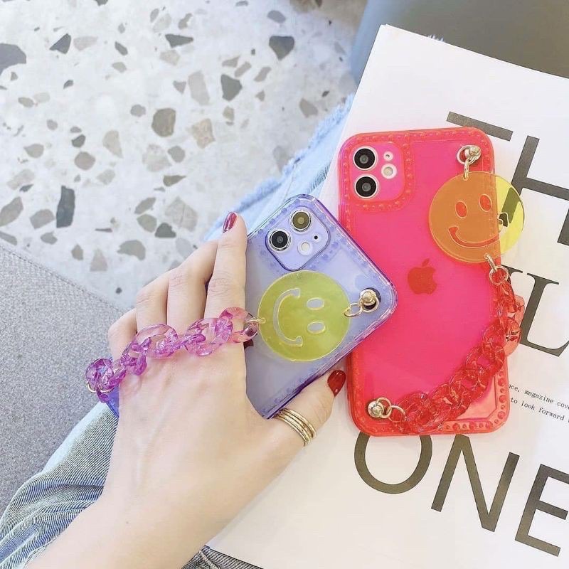 Korean Semi Transparan Chain Grip Case / Popsocket SLING 4 Colors Available! ALL PHONE TYPES