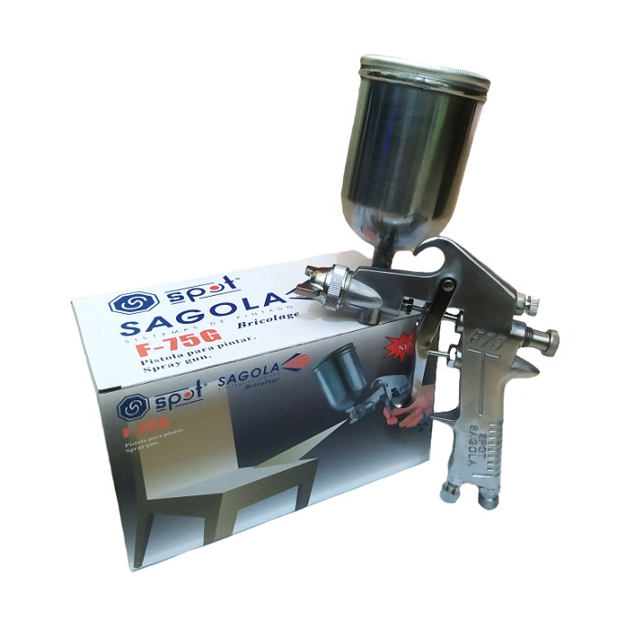 SAGOLA Spray Gun Tabung Atas F-75 F75 400mL Spraygun F75G Semprotan Cat / Paint Gun Sagola Spot F75