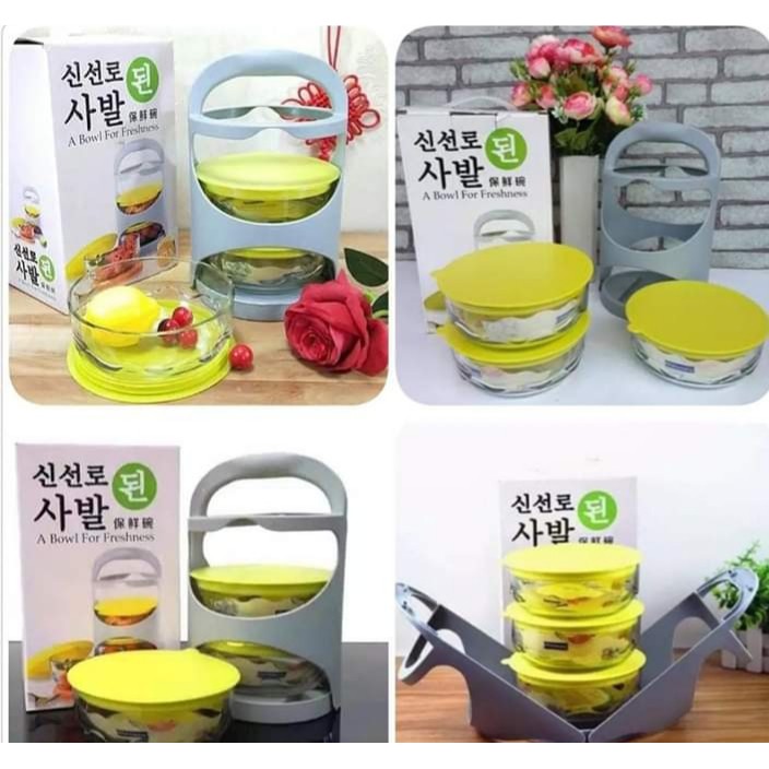 rantang kaca 3 susun