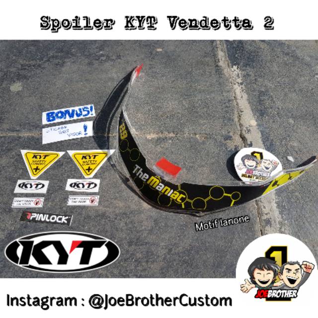 Jual Spoiler Helm Kyt Vendetta Motif Ianone Shopee Indonesia