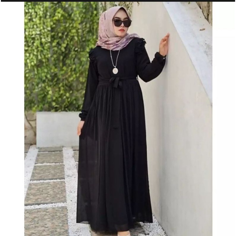 GAMIS RUFFLE POLOS TERBARU /GAMIS BUSUI TALI SAMPING KEKINIAN 2022