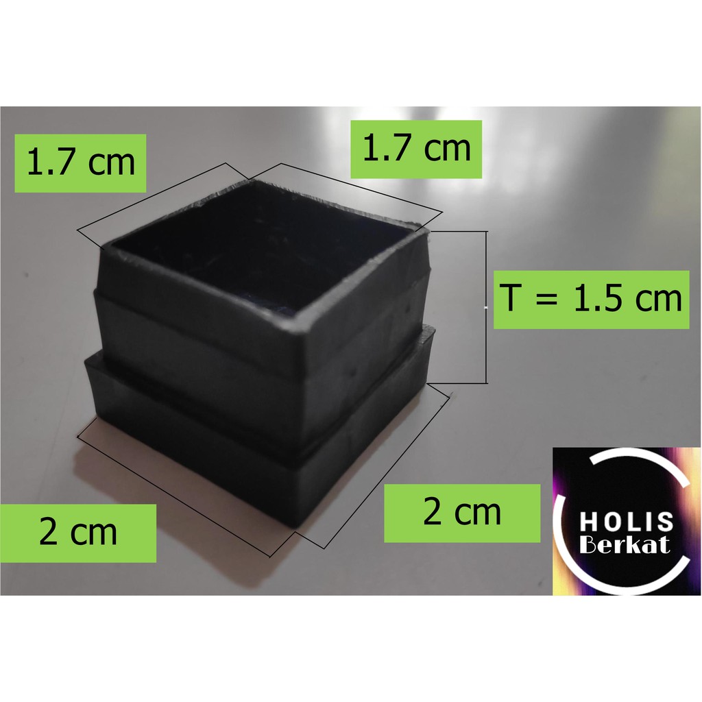 Kaki Plastik Kotak untuk alas meja dan kursi ukuran 2 cm x 2 cm