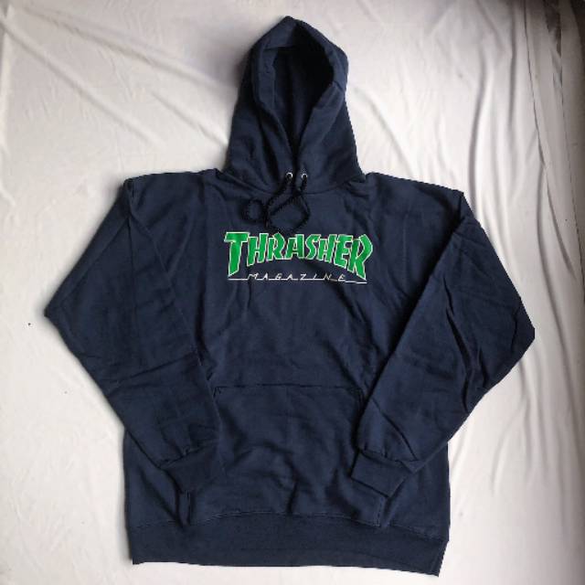 Thrasher Outlined Pullover Hoodie Navy