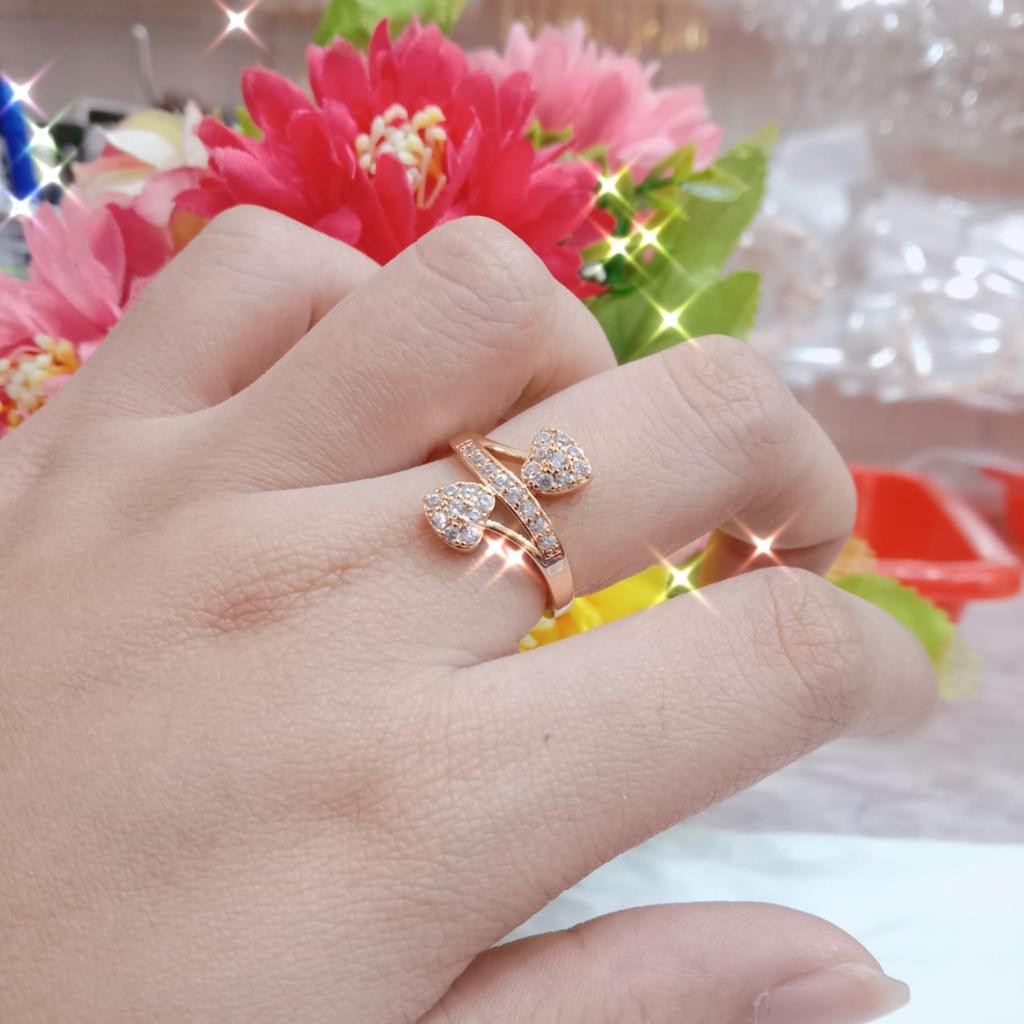 Kenten Acc - Cincin Emas Permata Perhiasan Wanita Fashion Harian / Cincin Dewasa C-12