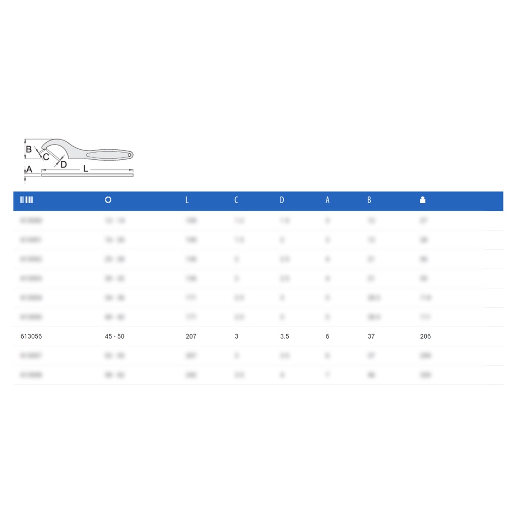 Unior 255/2 - Sale - Hook Wrench - Kunci Komstir 45-50 mm