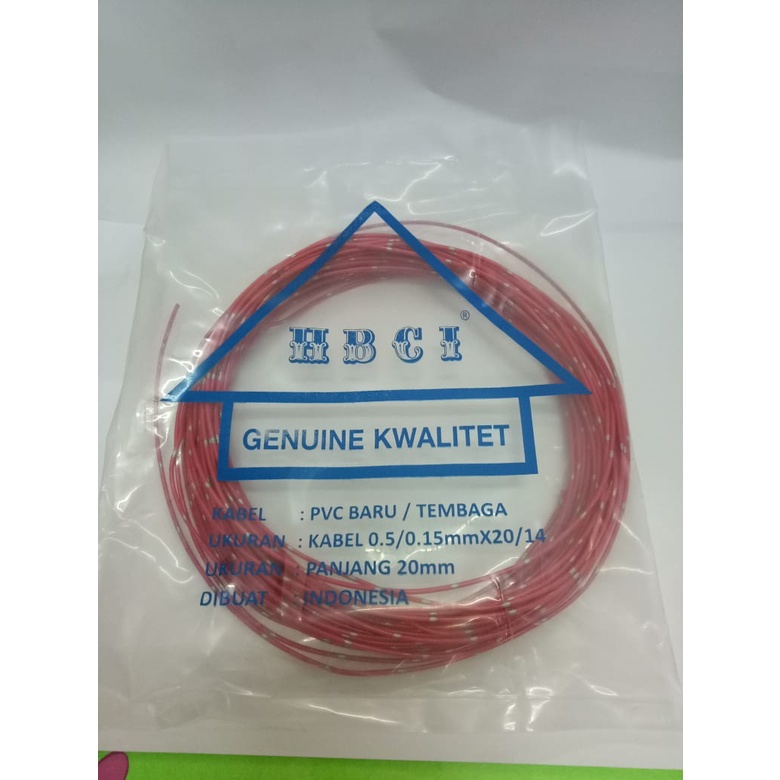 Kabel Listrik Bintik Warna merah 20 Meter