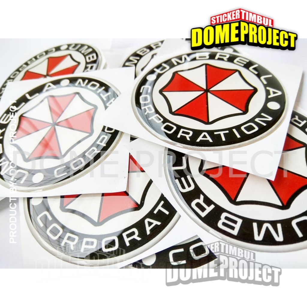 UMBRELLA CORPS RESIDENT EVIL EMBLEM STIKER RESIN LENTUR AKSESORIS SEPEDA MOTOR STIKER OUTDOOR