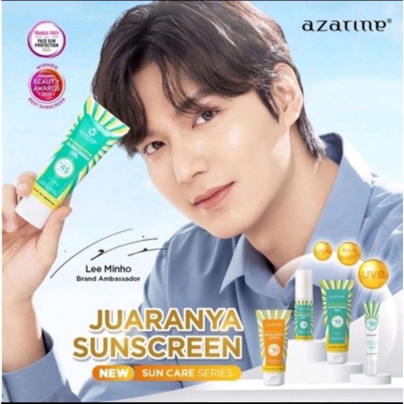 Azarine Hydrasoothe Sunscreen Gel [SPF 45] 30ml | 50ml | Sunscreen Mist [SPF 50] 60ml | Hydramax - C Sunscreen Serum [SPF 50] 40ml | Tone Up Mineral Sunscreen Serum [SPF 50] 27ml | Cicamide Barrier Sunscreen Moisturizer [SPF 35] 40gr | Calm My Acne SPF 35