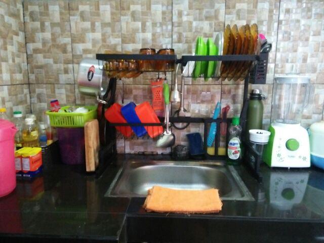 Rak Piring Wastafel 2 Susun Baja Anti Karat Rak Dapur Rak Piring Wastafel 2 Susun Baja Anti Karat Rak Dapur