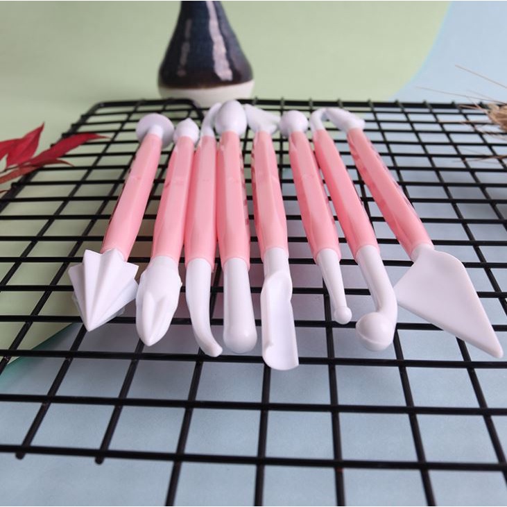 Fondant Carving Set 8 Modelling Alat Dekorasi Kue Clay Fondant Tools Peralatan Dapur Berkualitas Termurah-7
