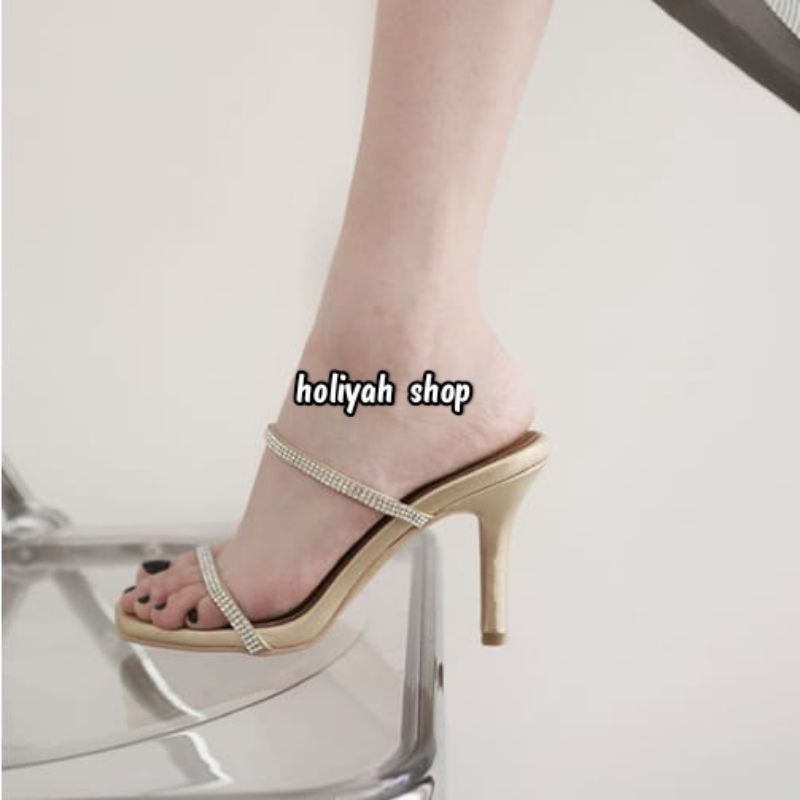 helles wanita hak tinggi 9cm holiyah muriara ban 2 SIZE 35_42